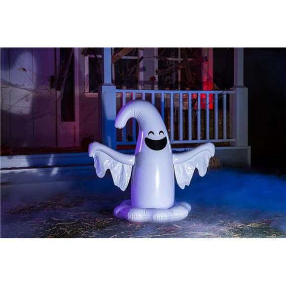 3.7FT Inflatable Ghost Halloween Jumbo, White Ghost, Blow up Ghost - Picture 4 of 7